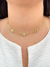Colar Choker Trevos Detalhados Banhado em Ouro 18K na internet