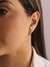 Brinco Hear Hook Liso c/ Uma Listra Vazada Banhado a Ouro 18K - comprar online