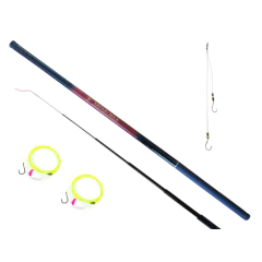 KIT VARA DE PESCA + 2 CHICOTES + 1 BALANCINHO TILÁPIA