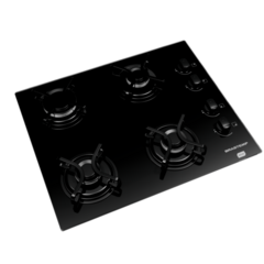 COOKTOP GAS MESA VIDRO PRETO 4 BOCAS - comprar online