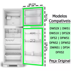 JOGO GAXETA ELECTROLUX DF52 CANAL 54X69 SUP/ 126X69 INF. - comprar online