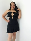 Vestido Curto Preto com Amarração