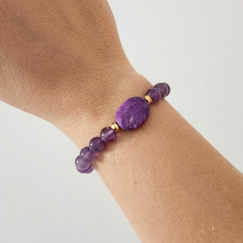 Pulseira Ametista com Ágata - comprar online