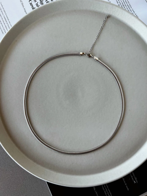 Colar New Snake P 45 - Ródio