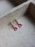 Argola Mini Gota Pink - Gold