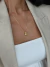 Colar Gota G Amarelo Manteiga - Dourado