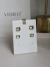 Dupla de Brincos Gema Square Amarelo Manteiga - Ródio - comprar online