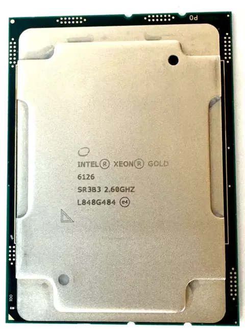 Processador Intel Xeon Gold 6126 SR3B3 2.6 GHz 12 Cores 19.25 MB Cache LGA3647 TDP 125 W