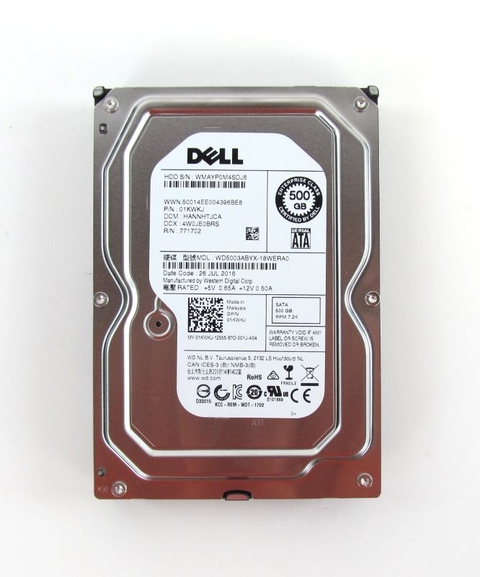 HDD Dell 500 GB 3.5" SATA 3G 01KWKJ sem gaveta