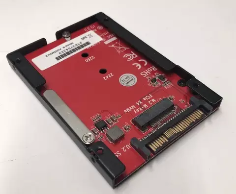 Gaveta 2.5 Adaptador Caddy Tray Addonics M.2 SSD U.2 NVME AD25M2U.2