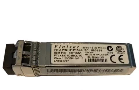 GBIC IBM Finisar Module Transceiver 10Gb SR Fibra 850nm 300M FTLX8571D3BCLIK 31P1549