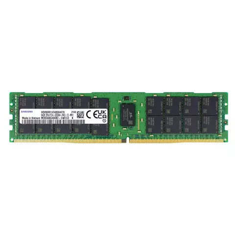 Pente Memoria 64 GB 288 pinos RDIMM DDR4 PC4-25600 Dual Rank 3200 Mhz Samsung M393A8G40AB2-CWEGQ