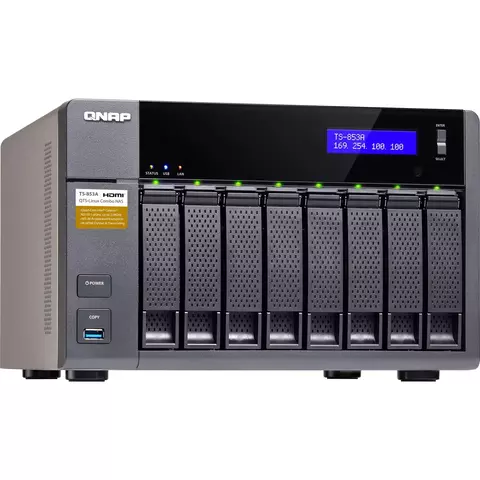 Storage NAS QNAP TS-853-A 8 baias 3.5 pol sem discos