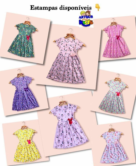 vestido infantil estampado