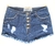 Saia jeans botões 42