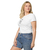 Camiseta básica de tecido orgânico feminina - Mulheres Poderosas Empoderam Outras na internet