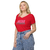 Camiseta gola V justa feminina - Mom Power na internet