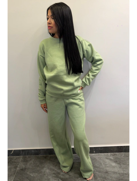 Conjunto de Moletom Flanelado 3 cabos - Verde Ervas