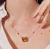 CONJUNTO BRINCO E COLAR QUADRADO EM OURO 18K - loja online