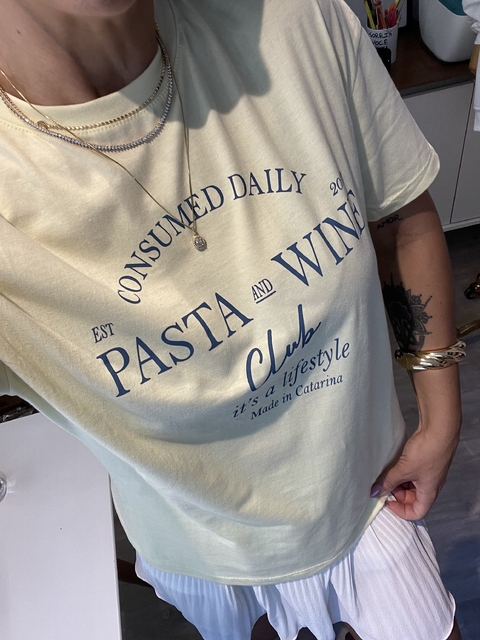 Camiseta Básica Wine and Pasta - comprar online