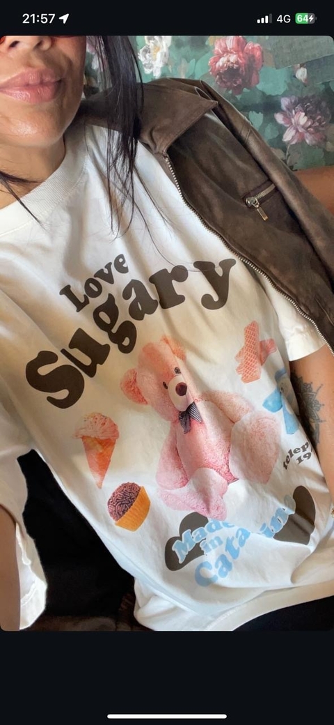 Camiseta Oversized “Love Sugary” Teddy - comprar online