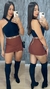 Short Saia Mari - Marrom - Concept Closet - Loja de Roupas Feminina em Presidente Prudente