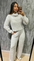 Conjunto Tricot Fio Mousse Gola - Mescla - loja online
