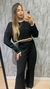 Conjunto Tricot Fio Mousse Bicolor - Preto na internet