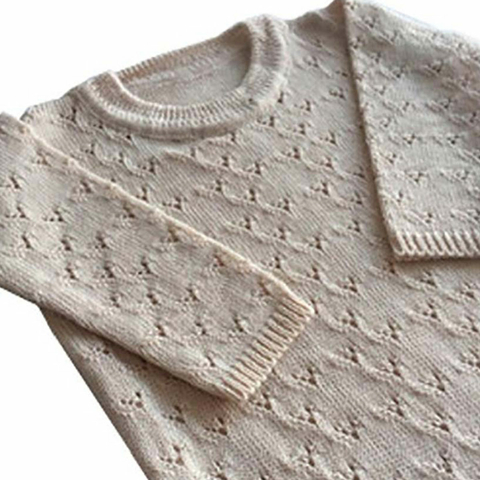 Body Infantil de Tricô Links Bege