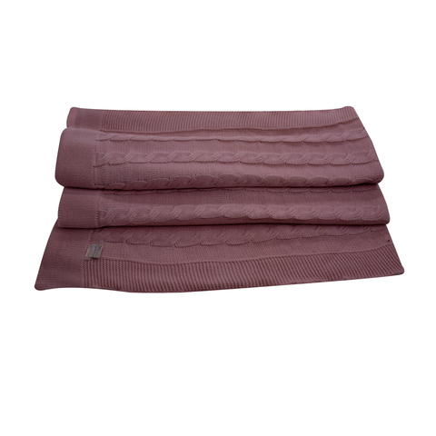 Manta Infantil Trançada Rosê