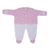 Kit Macacão Jacquard Rosa e Body com Gola Bordada - comprar online
