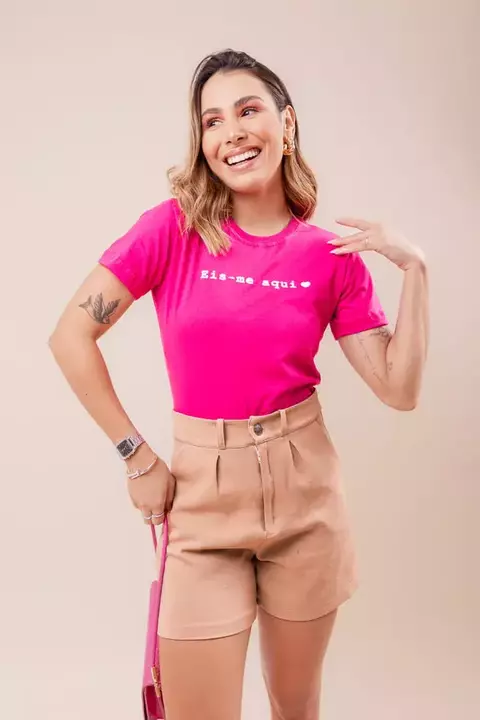 T-SHIRT EIS-ME AQUI - PINK