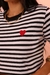 T-shirt Listrada Bordada Cotton Premium na internet