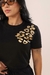 T-shirt Estampada Animal Print (foil Dourado) - LOVE LINDA