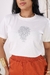Imagem do T-shirt Estampada Das Minhas Feridas Flores Fez Nascer(frente E Costa)