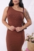 Imagem do Vestido Midi Canelado Ombro Só