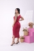 Vestido Midi Canelado Ombro Só na internet