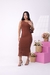 Vestido Midi Canelado Ombro Só