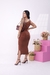 Vestido Midi Canelado Ombro Só - comprar online