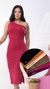 Vestido Midi Canelado Ombro Só - comprar online
