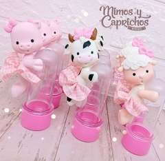 Mini tubete fazendinha Rosa