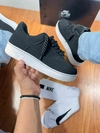 NIKE AIR FORCE PRETO/CARDAÇO GROSSO