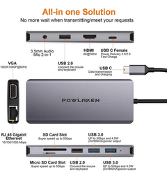 Powlaken - Adaptador Usb C 11 En 1 - comprar online