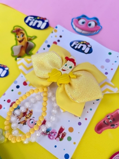 Laço Fini bananinha 9cm - Edição limitada - Laços Laceados