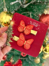 Clip Borboleta Red Gold