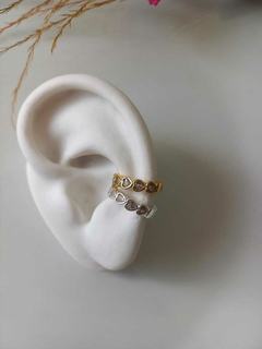 Piercing fake coração de zircônia