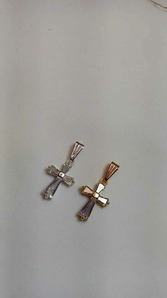 Pingente cruz cravejada