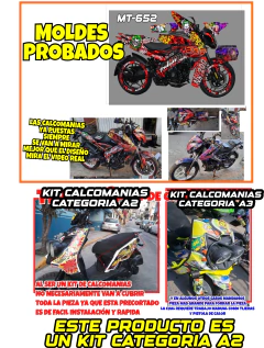 KIT REFLECTIVOS Calcomania Vento Nitrox 250 + collage Gengar - Ahuevosi