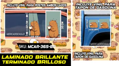Vinil Antiburbuja Sticker Decorativo Puertas Tapon Arte Pop MCAR en internet