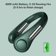 Imagem do Jisulife mini ventilador de pescoço portátil sem lâmina usb recarregável mudo ventiladores esportivos para ventilação ao ar livre portatil abanicos resfriamento